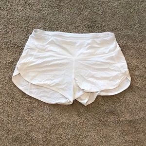 lululemon athletic speed white up shorts